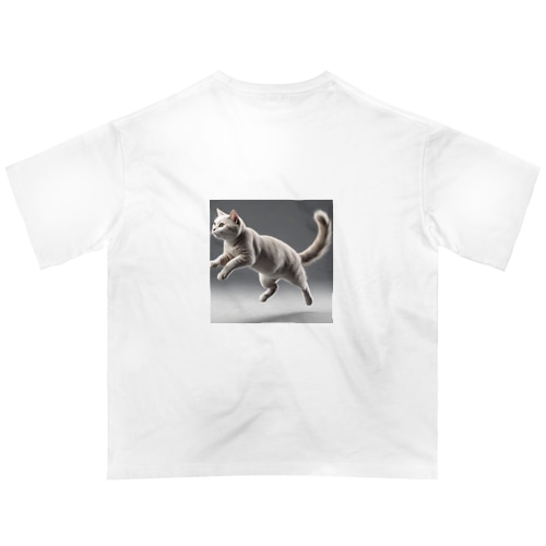 猫ジャンプ Oversized T-Shirt