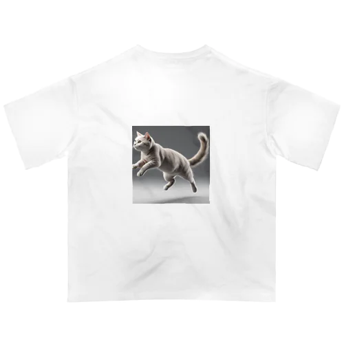 猫ジャンプ オーバーサイズTシャツ
