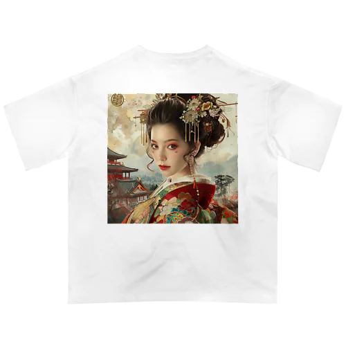 日本のAIアート世界へ羽ばたけ アメジスト 2846 Oversized T-Shirt