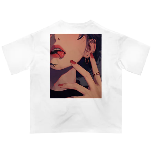 Tongue Piercing Oversized T-Shirt