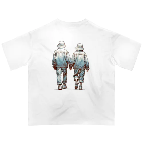 2人の休日デート Oversized T-Shirt