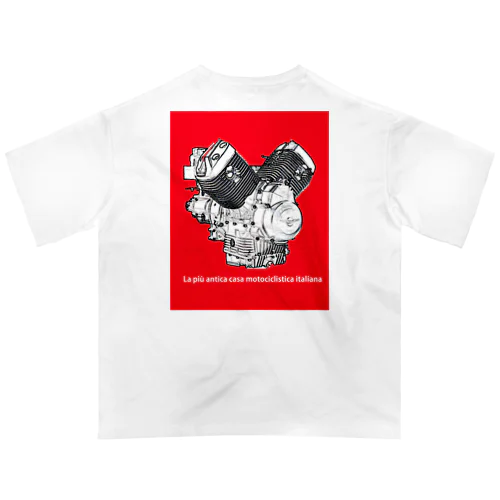 MOTOGUZZI CLUB JAPAN(RED) Oversized T-Shirt