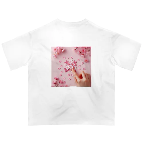 さくらの花びらで遊ぼう♪ オーバーサイズTシャツ