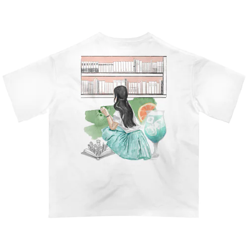 本と酒と女の子 Oversized T-Shirt