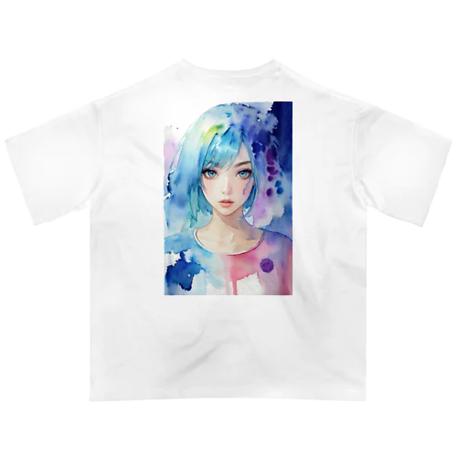 水彩画風 Oversized T-Shirt