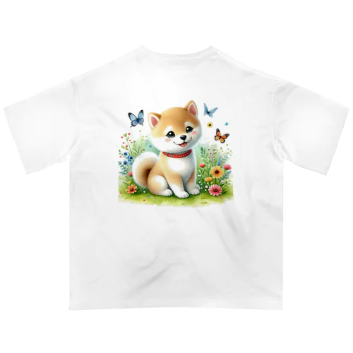 柴犬「まめ太」のキャラクターグッズです！ オーバーサイズTシャツ