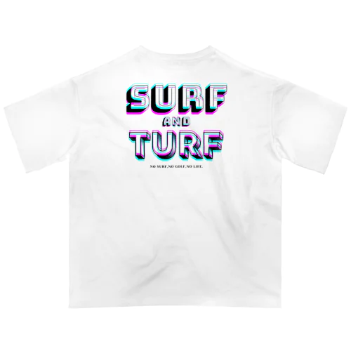 THREE RIDE ：SURF AND TURF Oversized T-Shirt