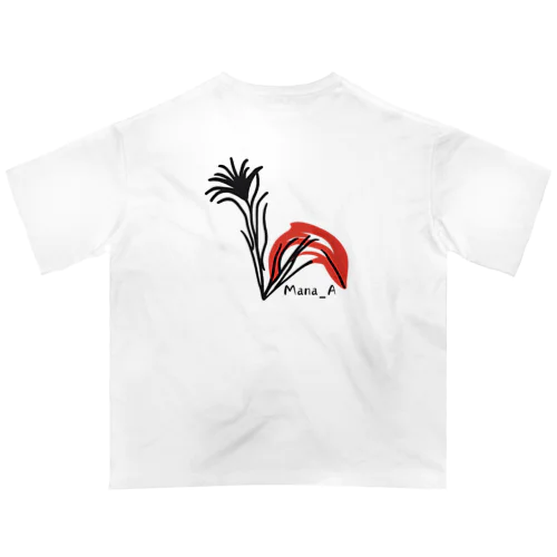 カラフルTillandsia オーバーサイズTシャツ