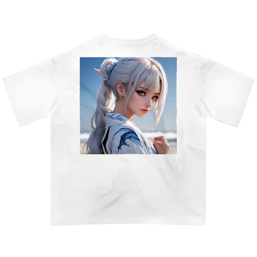 白髪和服美女シリーズ0001 オーバーサイズTシャツ