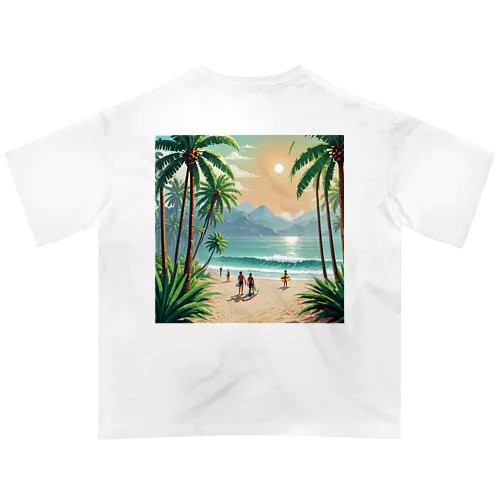 Palm Breeze Bliss オーバーサイズTシャツ