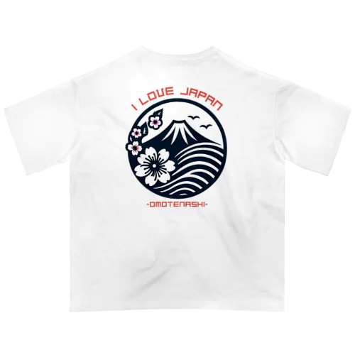 おもてなし日本02 オーバーサイズTシャツ