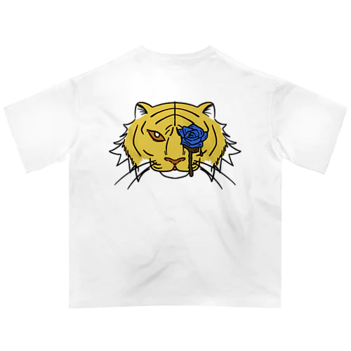 大好きな虎と薔薇でデザインしました！ オーバーサイズTシャツ
