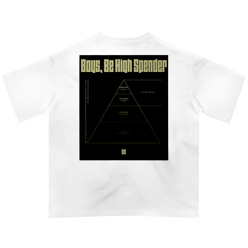 太客ピラミッド（Four-stage pyramid）前面ロゴなし Oversized T-Shirt