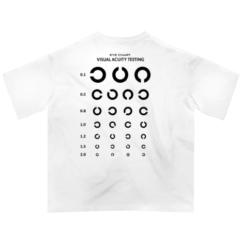 [★バック] Visual Acuity Testing [ブラック] オーバーサイズTシャツ