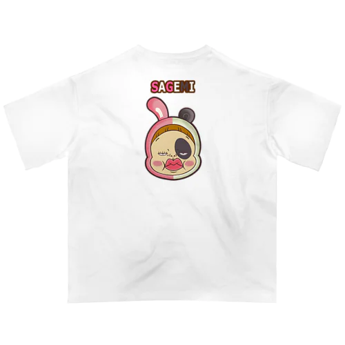 【バックプリント】うさンダだよ！さげみちゃん オーバーサイズTシャツ