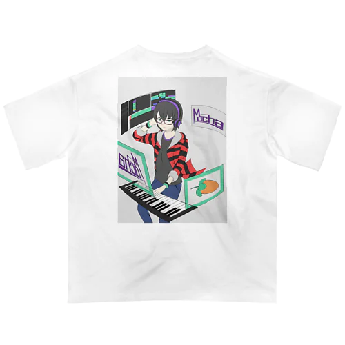 Mocha ロゴ&ビジュアル オーバーサイズTシャツ