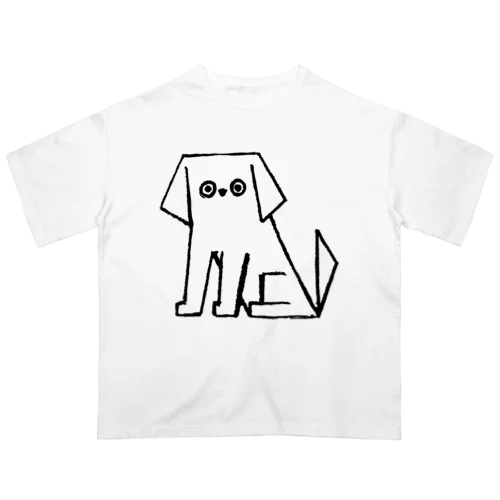 白い犬 オーバーサイズTシャツ