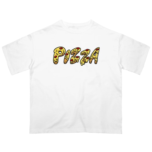 PIZZA LOGO OVER SIZE Tee Oversized T-Shirt