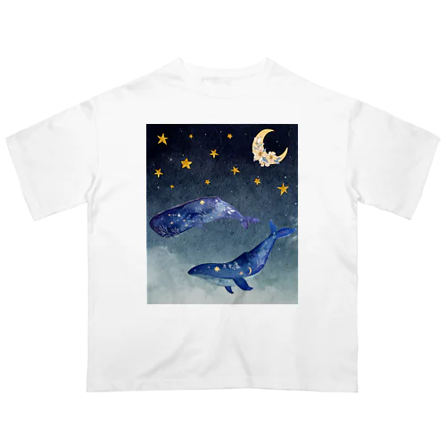 夜を泳ぐクジラ オーバーサイズTシャツ