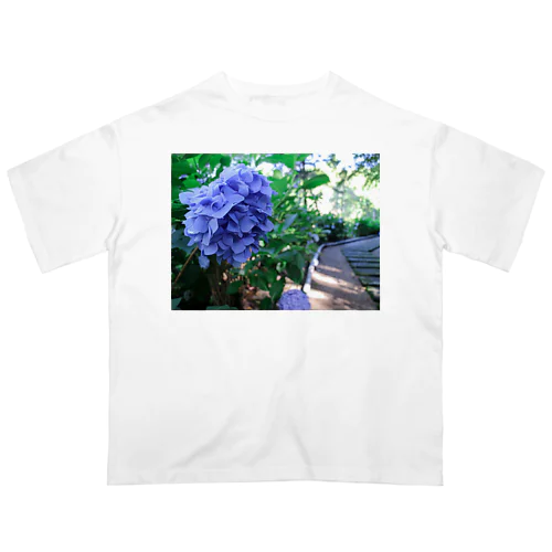華にブルー Oversized T-Shirt