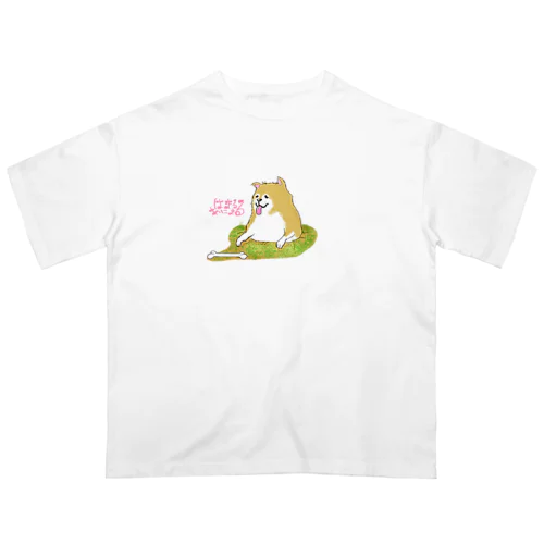 はまるアニマル シバ Oversized T-Shirt