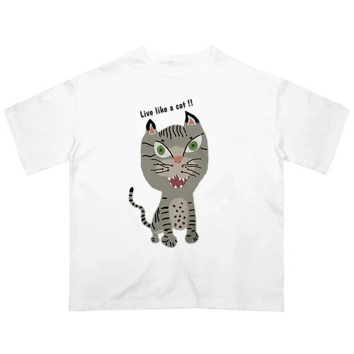 キジトラ猫のニャントくん オーバーサイズTシャツ