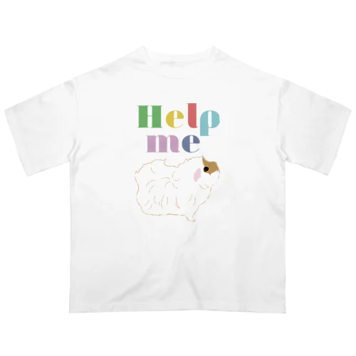 モルモットのもこ　HELP ME オーバーサイズTシャツ オーバーサイズTシャツ