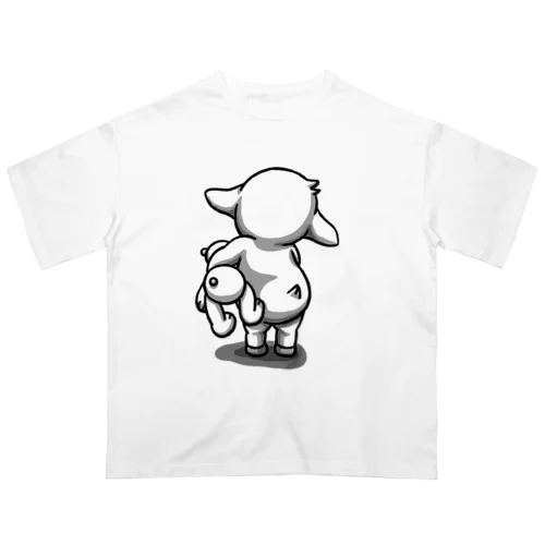 メイとトト　（モノクロ） オーバーサイズTシャツ