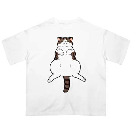 おなか丸出し猫 オーバーサイズTシャツ