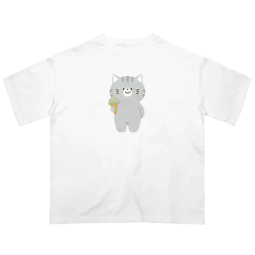 抹茶アイス推しのねこさん Oversized T-Shirt