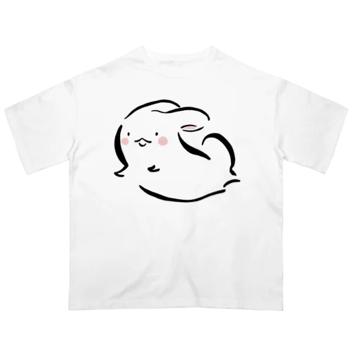 うさぎ　ジャーンプ！ オーバーサイズTシャツ