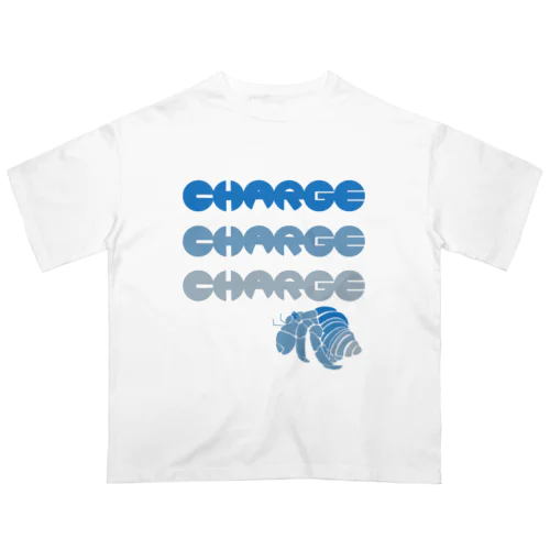 オカヤドカリCHARGEブルー オーバーサイズTシャツ