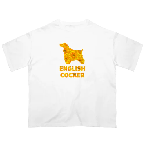 イングリッシュコッカースパニエル　ガーベラ Oversized T-Shirt