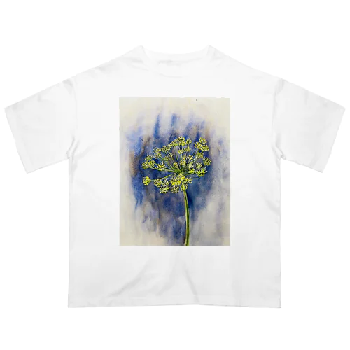 植物画着彩2 オーバーサイズTシャツ