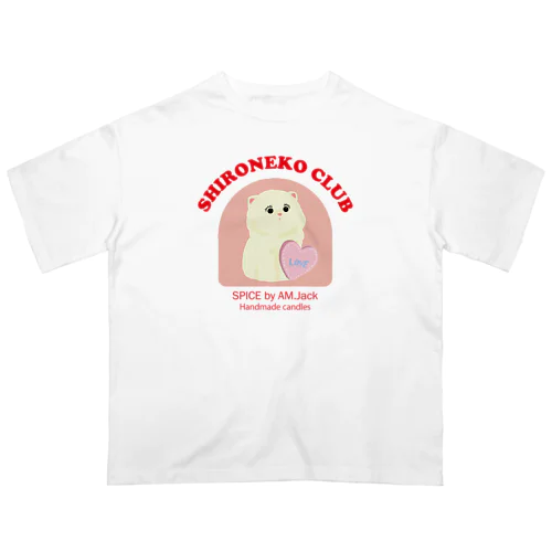 しろねこくらぶ／PINK オーバーサイズTシャツ