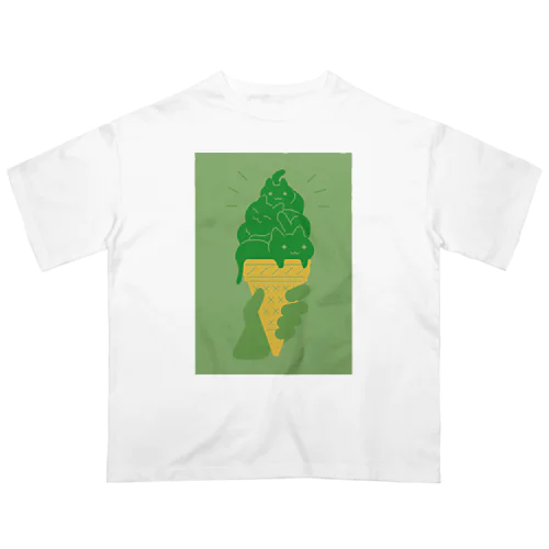 Ice Cat Matcha オーバーサイズTシャツ