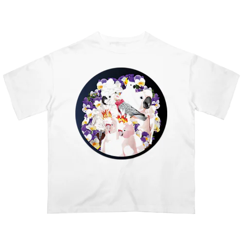 白色オウム Oversized T-Shirt