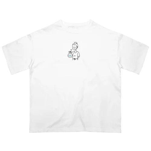 gyufunちゃん　ゴミ捨て オーバーサイズTシャツ