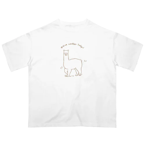 ルンルンなアルパカ♪ オーバーサイズTシャツ