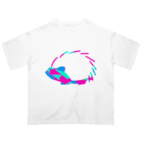 ガラスチェックハリネズミ Oversized T-Shirt