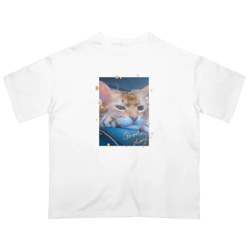 猫 オーバーサイズTシャツ