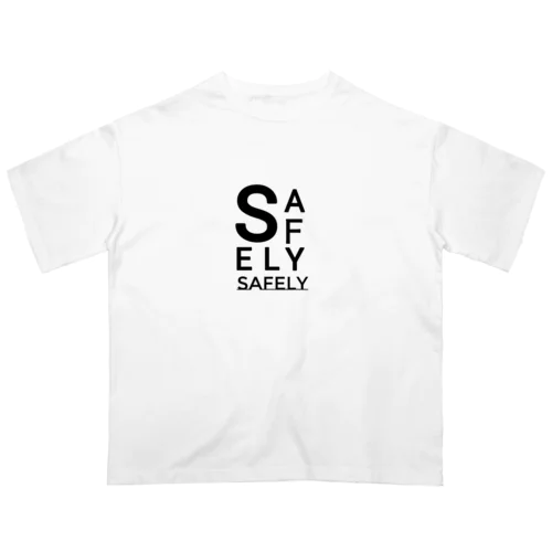 Safely　ガーベラ　White オーバーサイズTシャツ