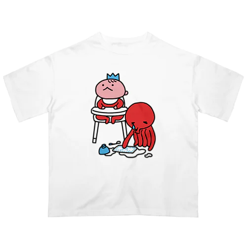 タコの育児〜ごはん〜 Oversized T-Shirt