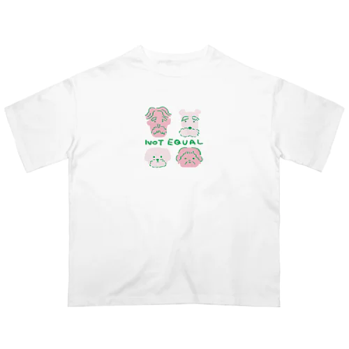 NOT EQUAL（pink） オーバーサイズTシャツ