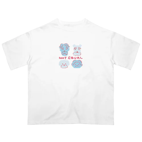 NOT EQUAL（blue） オーバーサイズTシャツ