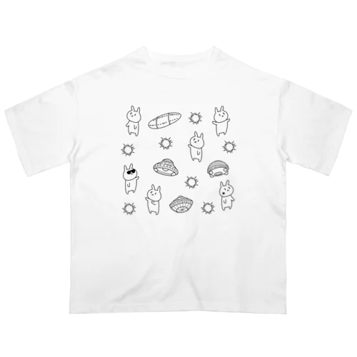 ウサギとウチュウ オーバーサイズTシャツ