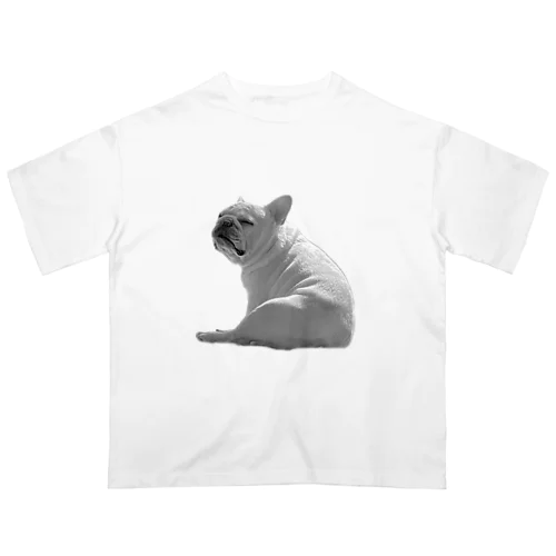 座り犬 オーバーサイズTシャツ