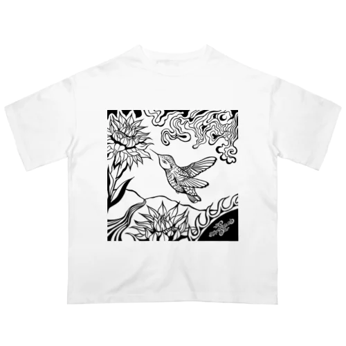 ハチドリの夢（透過） Oversized T-Shirt