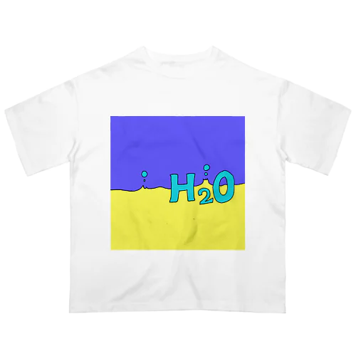 水 オーバーサイズTシャツ