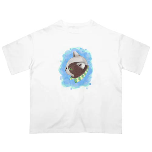 さいわいのねこ　ジョバンニ Oversized T-Shirt